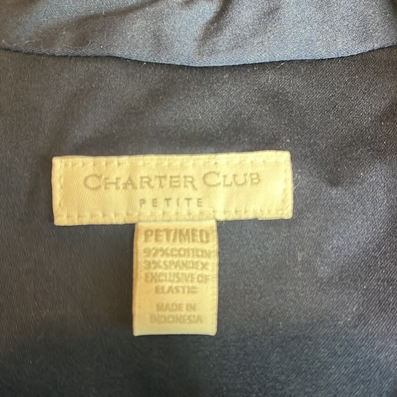 Charter Club Navy Jacket Size Medium Petite - Picture 4 of 4